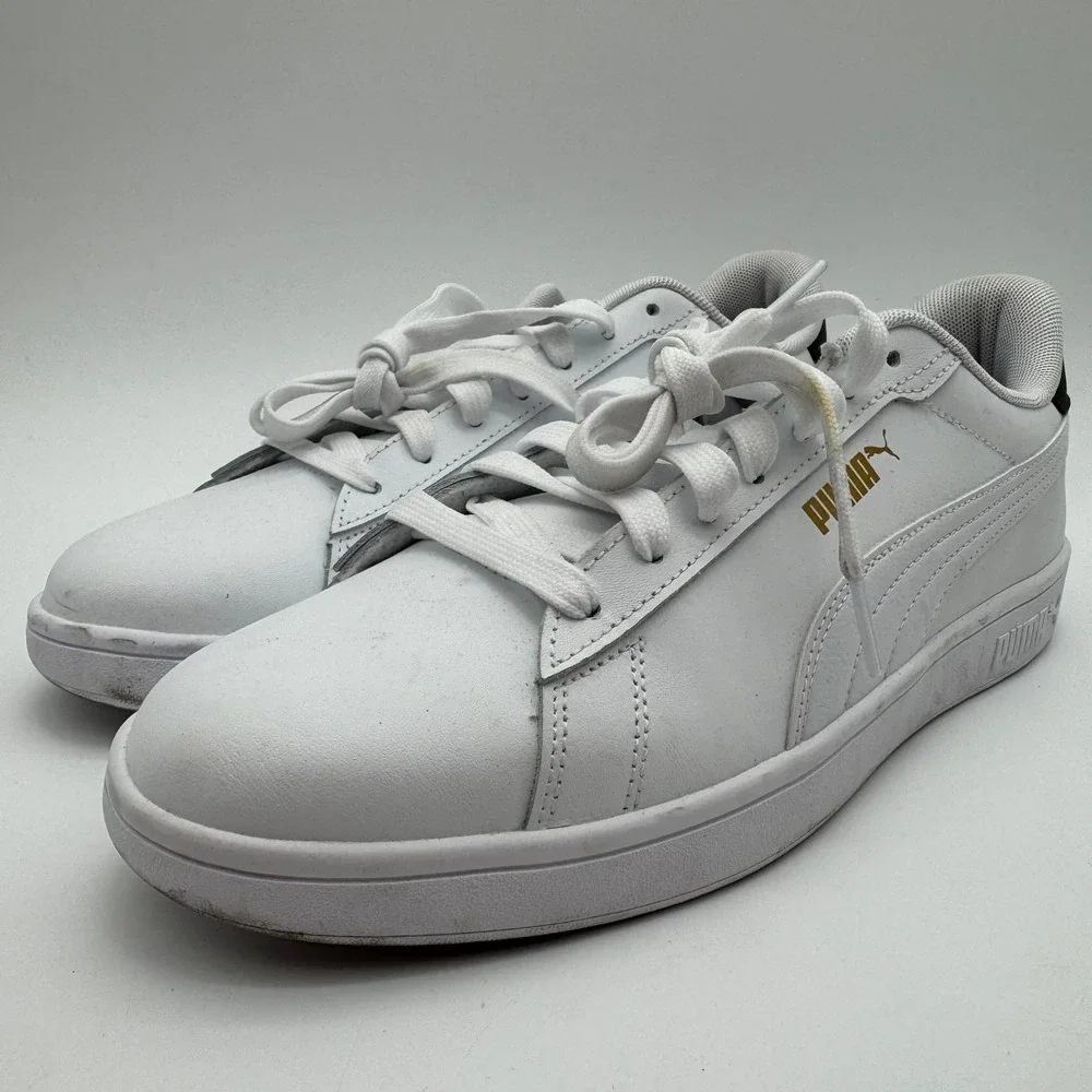 Puma Smash v2 White Gold Casual Sneakers Men's Size 10.5 Store‎ Try-On